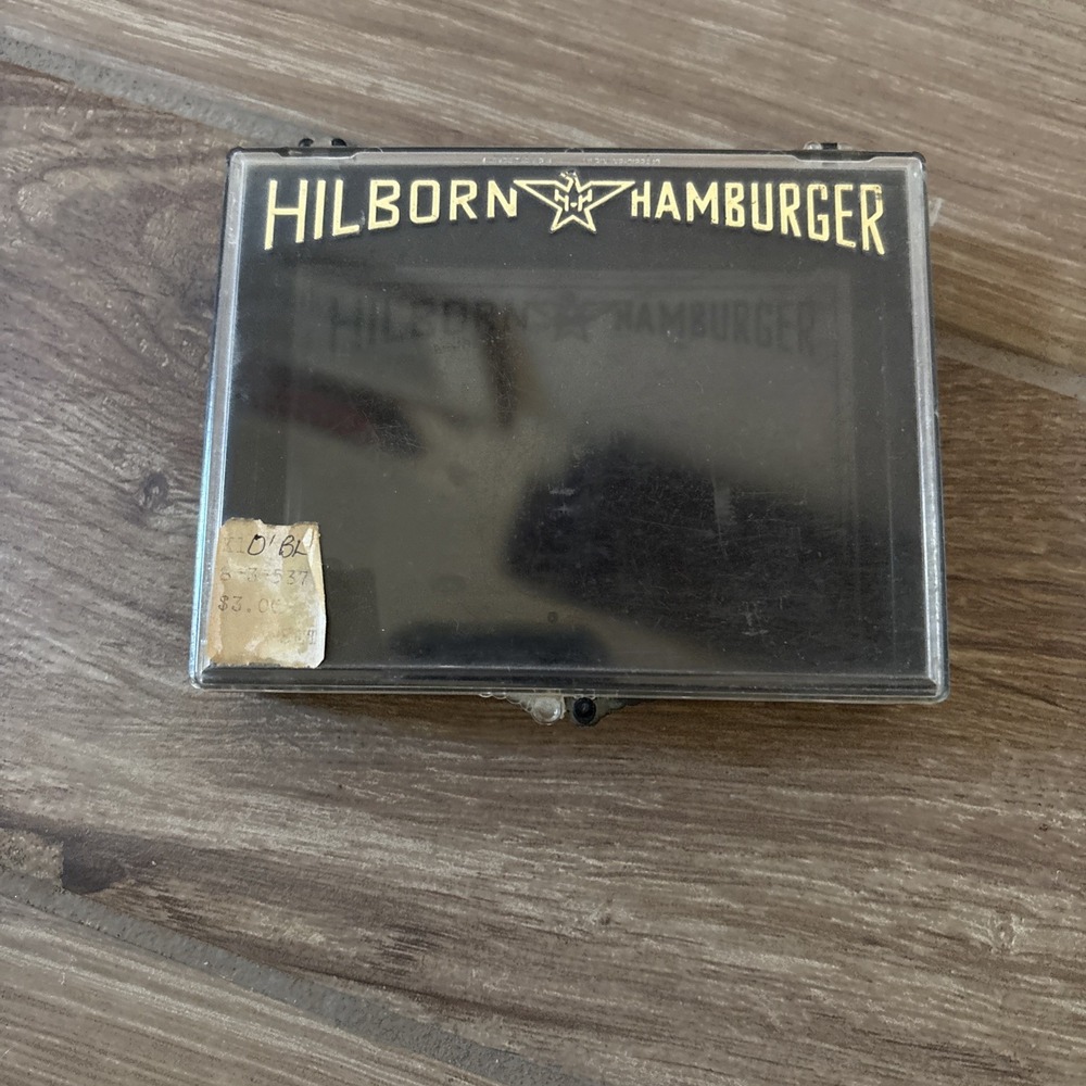 Vintage Hilborn Hamburger WWII Plastic Jewelry Display Container Case Black